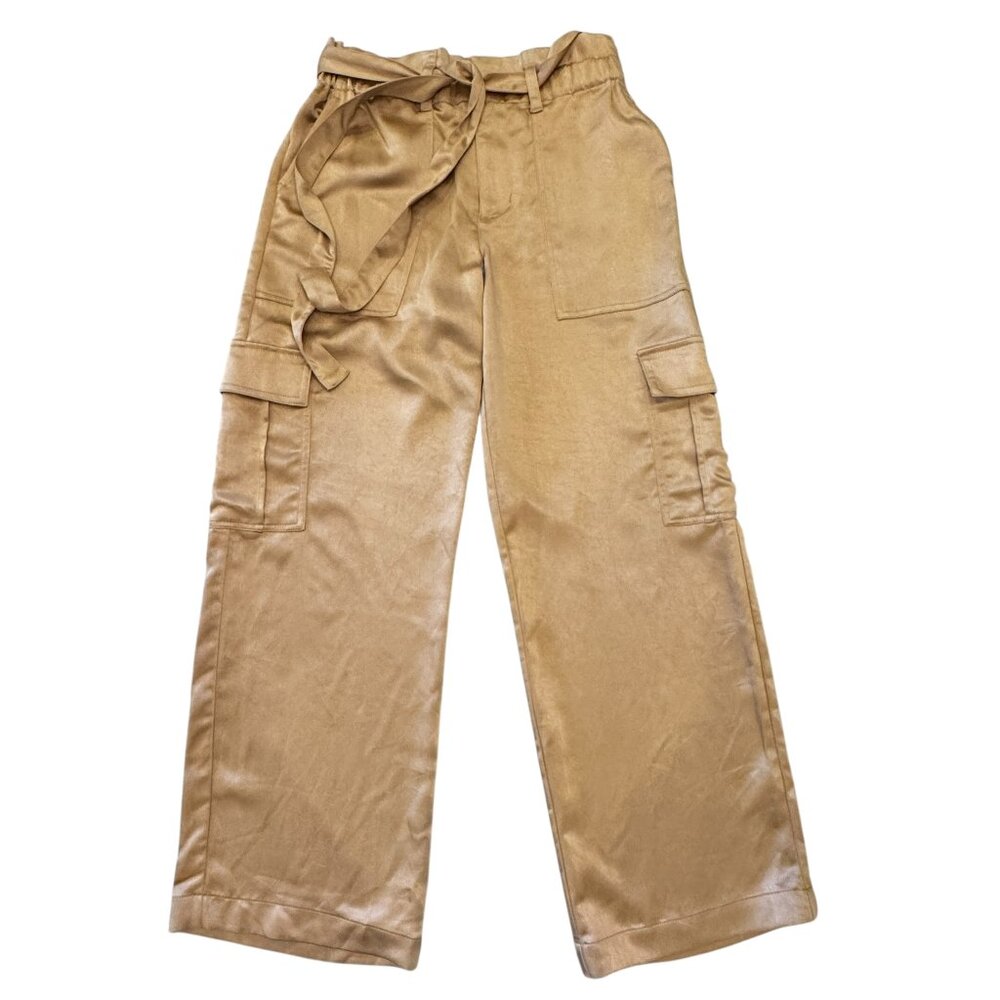 Like new Sanctuary Satin Cargo Pants in Moonlight Beige Small - Picture 3 of 11